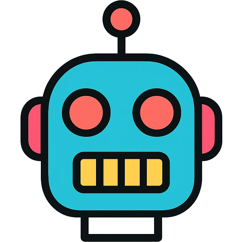 robotic face, sleek, tech-inspired, no text emoji