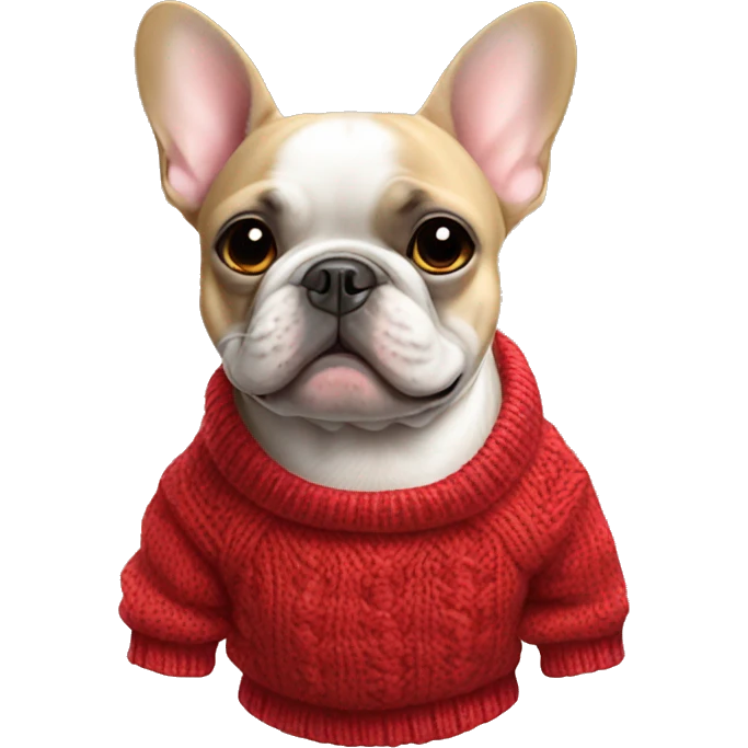 French bulldog with a sweater  emoji