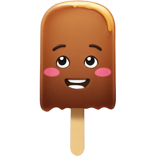 Eating brown popsicle emoji