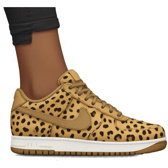 Baddie with cheetah print shoes  emoji