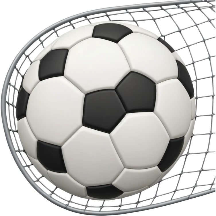 Soccer ball in net emoji