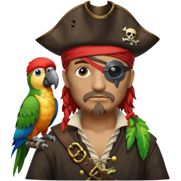 pirate and parrot emoji