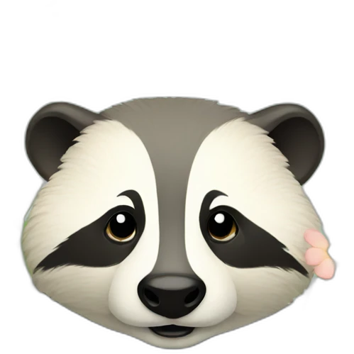badger with flowers emoji