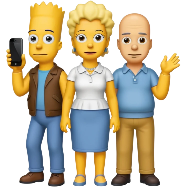 the simpsons, different characters. emoji
