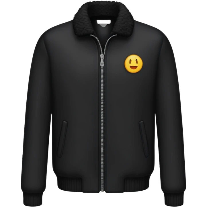 chaqueta negra de lana emoji