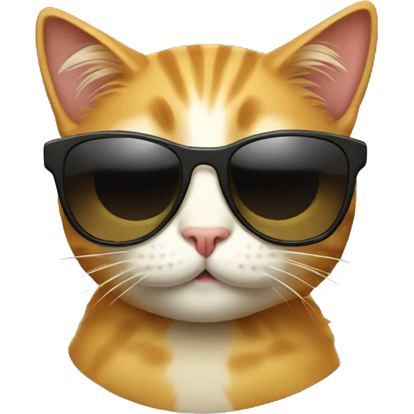 Cat with sunglasses emoji