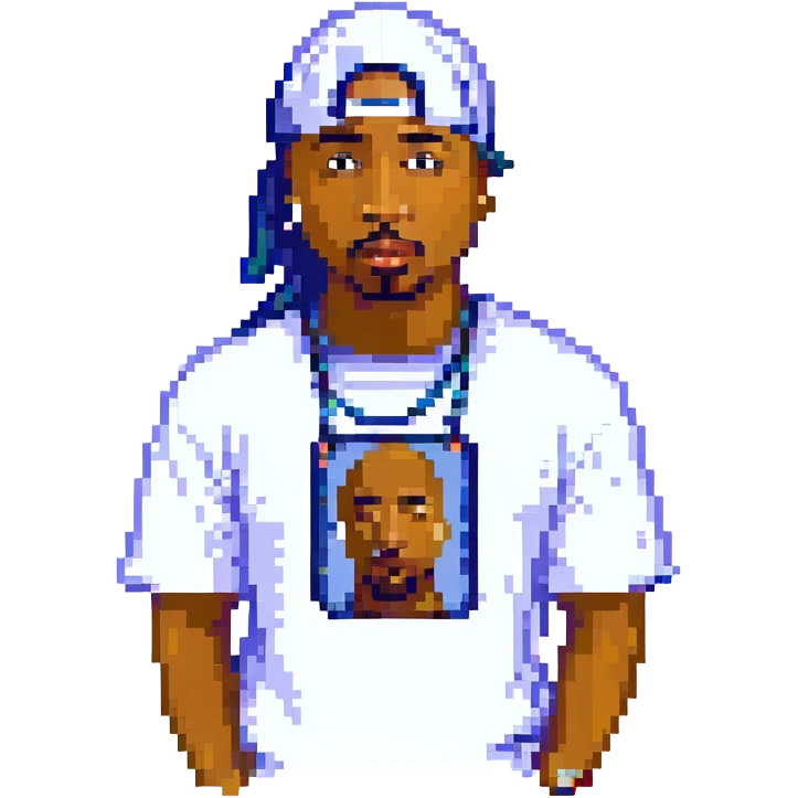 Репер 2Pac, no background emoji