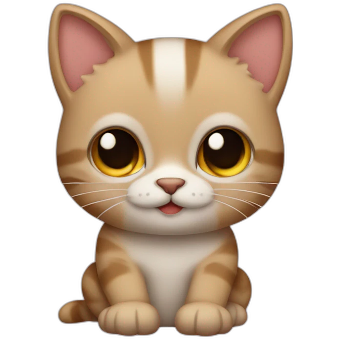 Gato con un bebé emoji