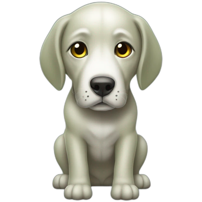 Perro verde con cara de elefante emoji