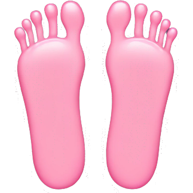 Pink feet  emoji