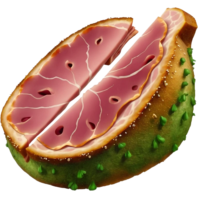yucky moldy ham emoji