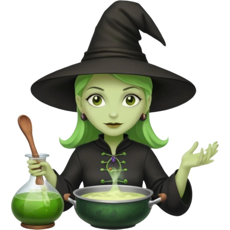 green witch cooking potion emoji
