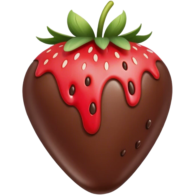 Chocolate and strawberries emoji