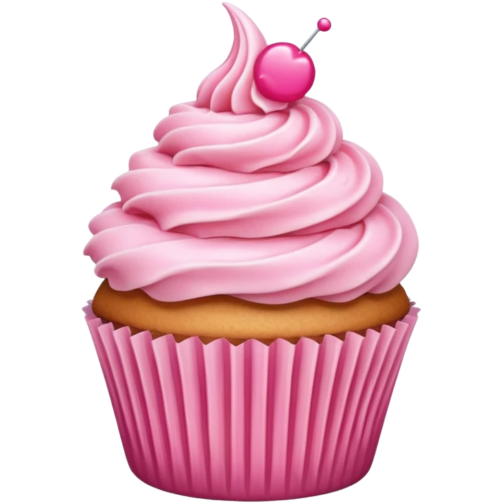 Cupcake with pink icing emoji