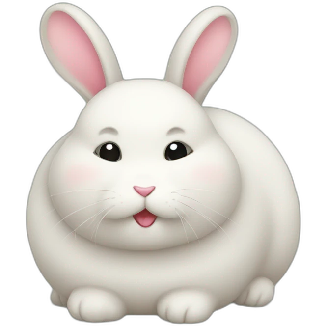 fat cute rabbit emoji