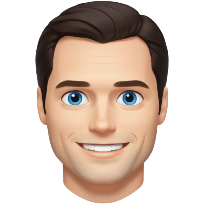 Henry Cavill with blue eyes emoji