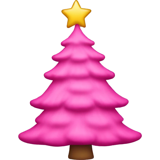 Pink Christmas tree emoji