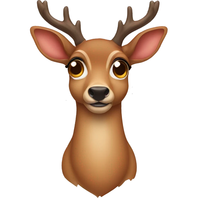 deer with eyes in the shape of heart emoji emoji