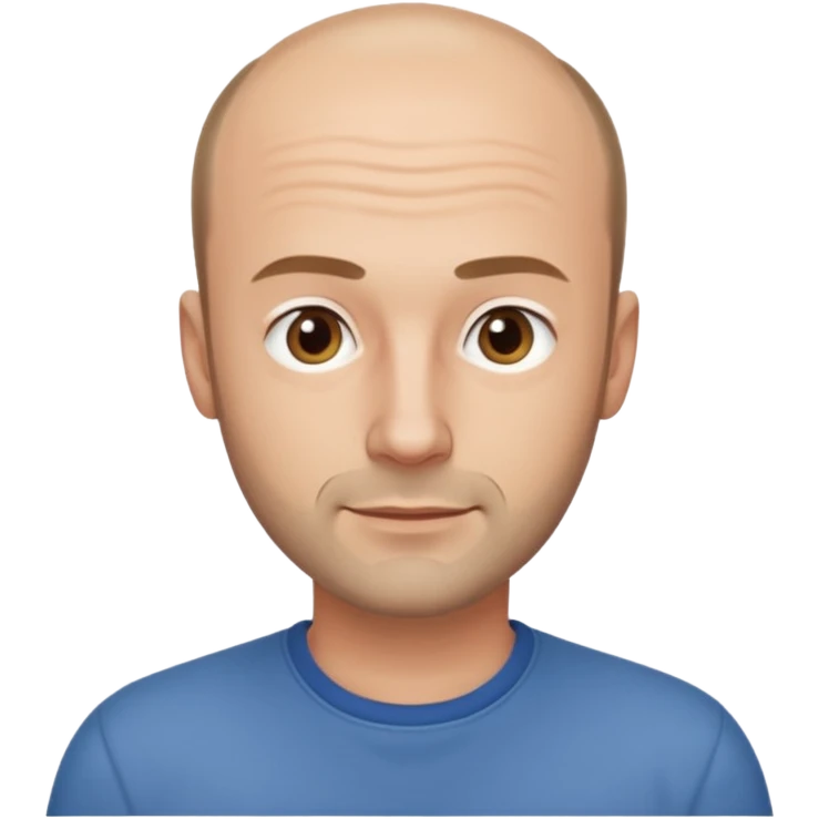 man mid 30's casual clothes balding hairline emoji