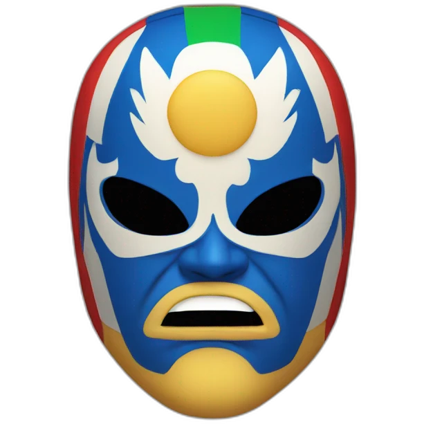 Mexican wrestler head emoji
