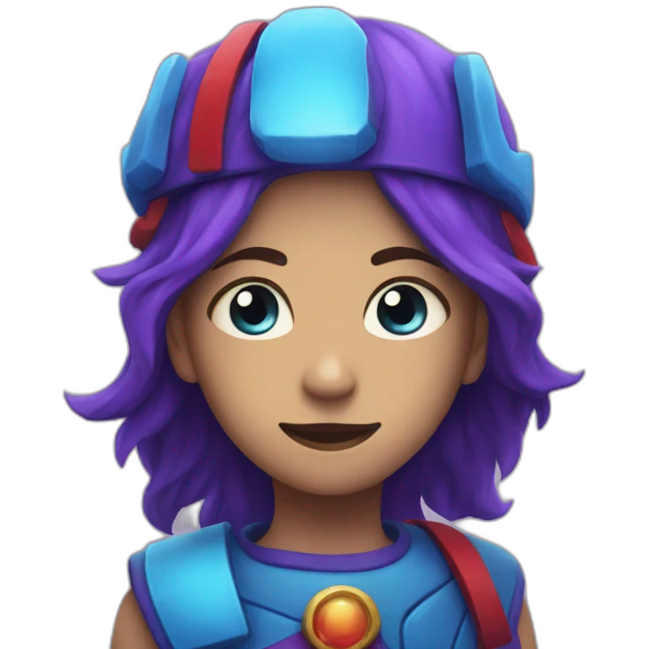 Blue water boy and red fire lady and purple child emoji