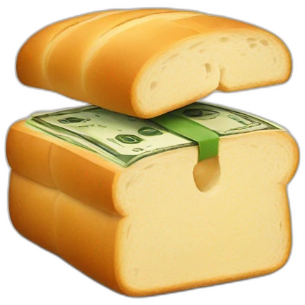 bread with money emoji