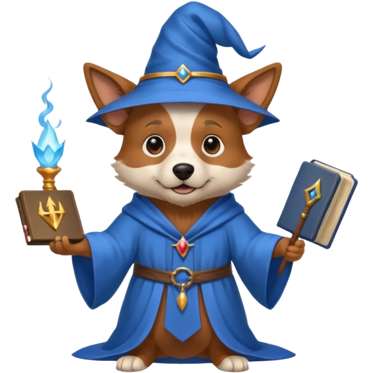 Dog wizard emoji