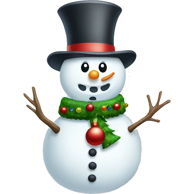 Snowman and Christmastree emoji
