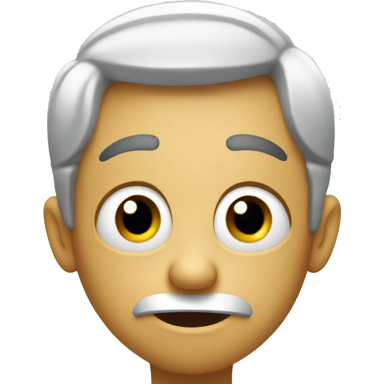 A confused but happy expression  emoji