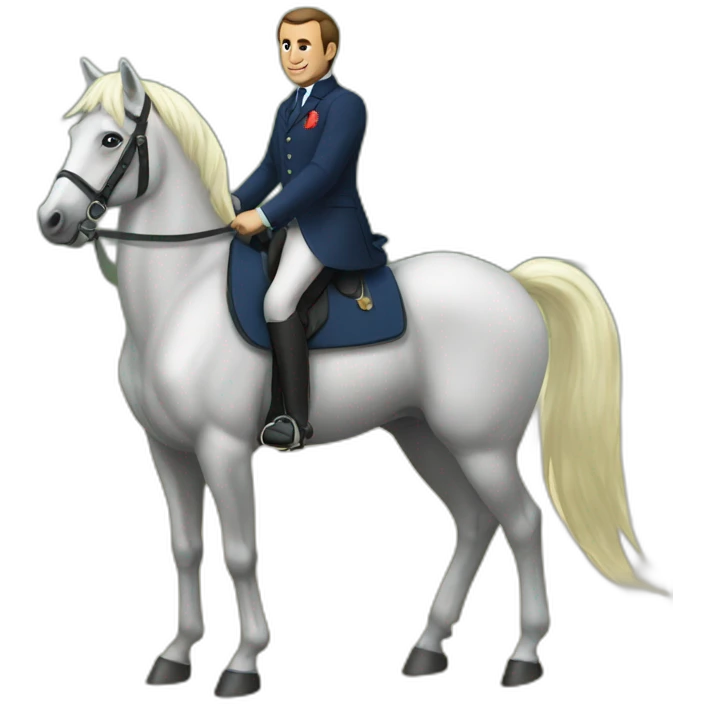 macron sur un poney emoji