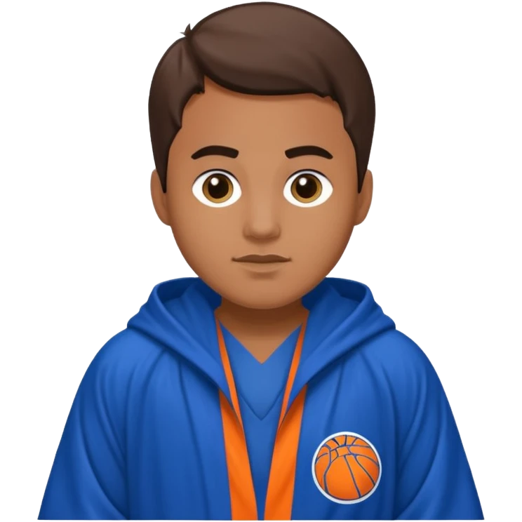 New York Knicks fan in a robe emoji