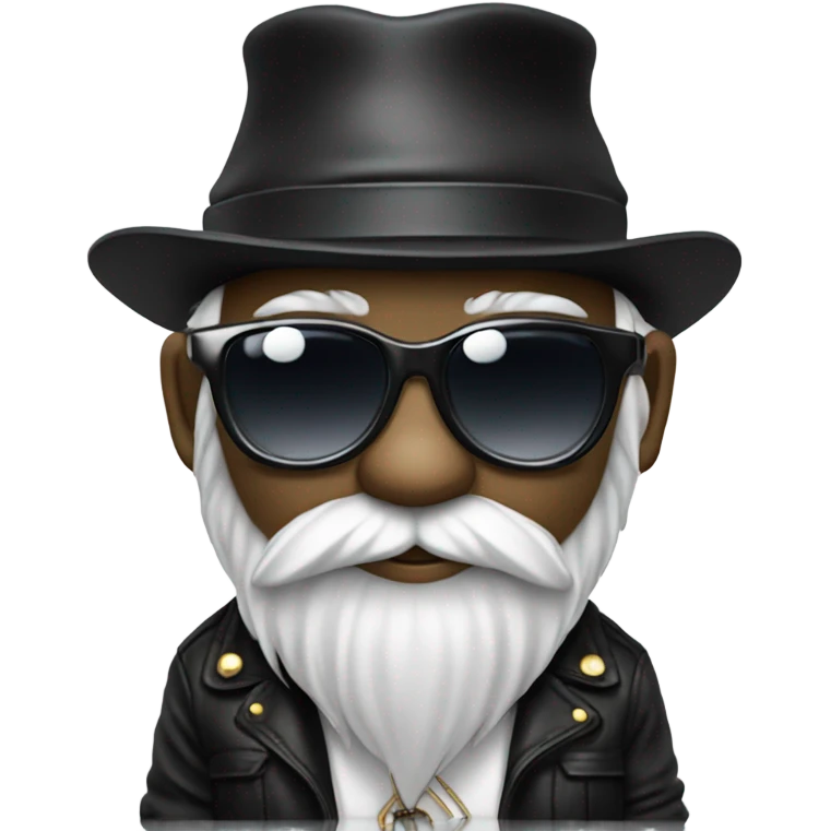 Vibey Dj gnome wih sunglasses ad turntables wearing black emoji