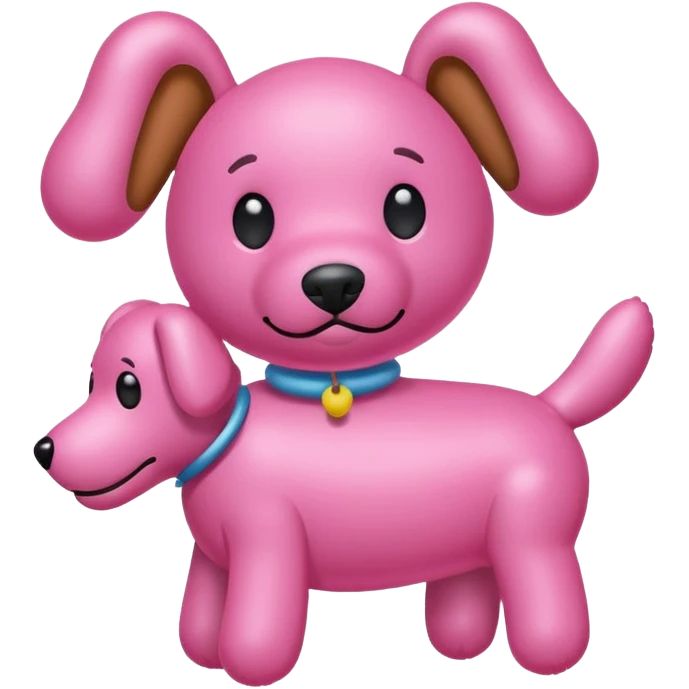 Ballon animal pink dog  emoji