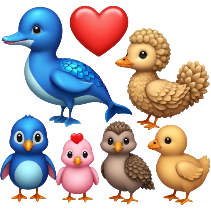 🐬🐣🦔🦚🐩❤️❤️ emoji