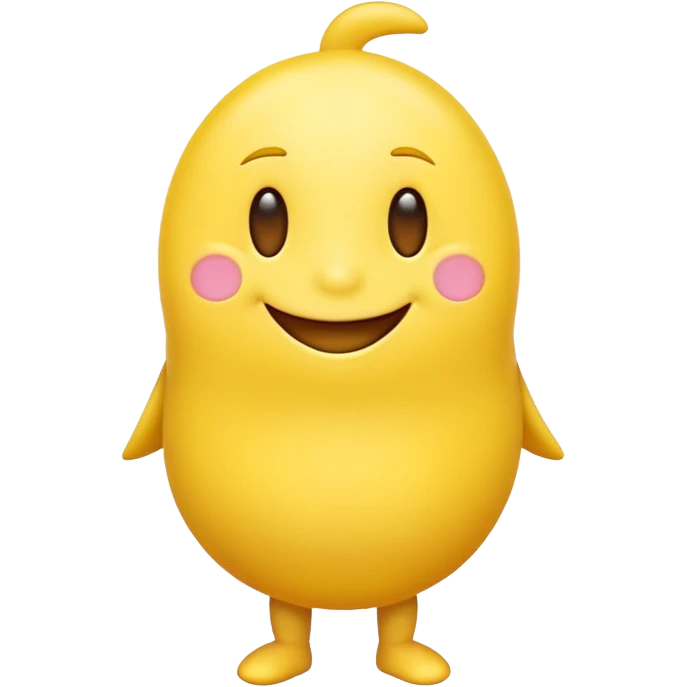 noseless yellow smiling emoji with tits, full body emoji