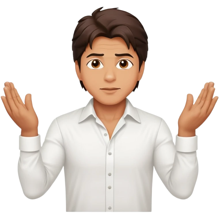 A man stretching his hands like sharukh khan pose  emoji