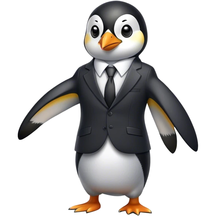 Penguin wearing a business suit emoji