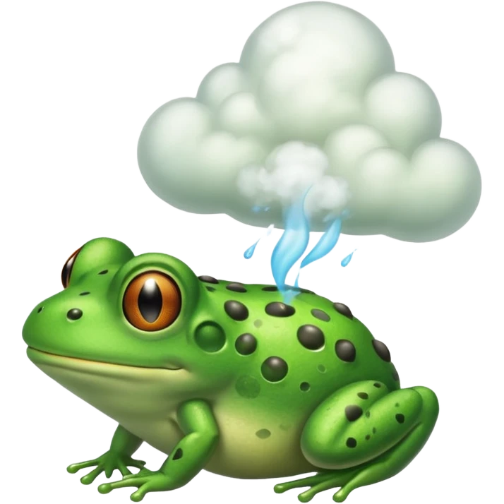 Frog farting emoji