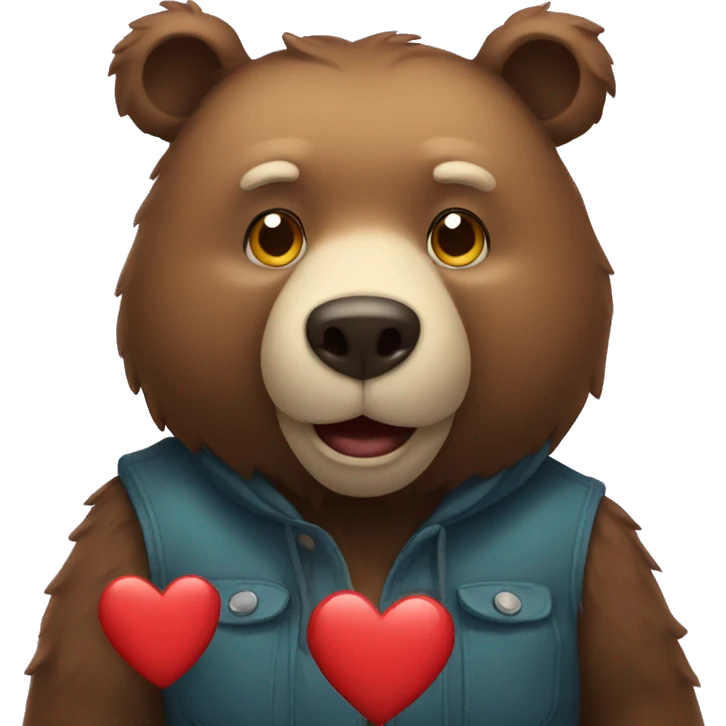 Bear with heart emoji