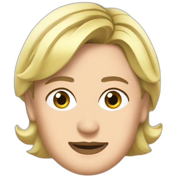 marine le pen de face emoji