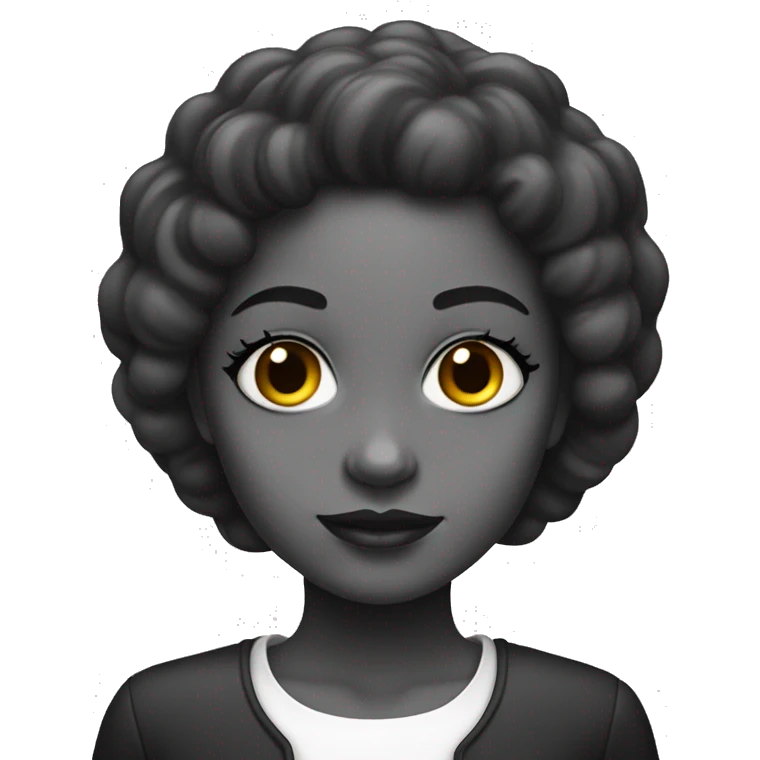 Black and white Girl Guggenheim emoji