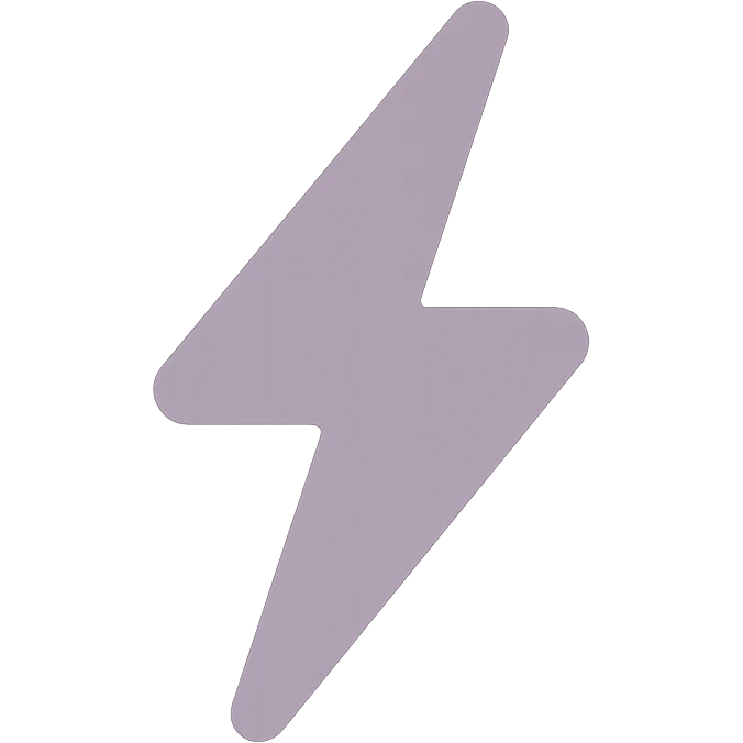 A dull purple Thunderbolt emoji