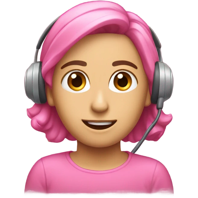 Crie uma fone rosa emoji