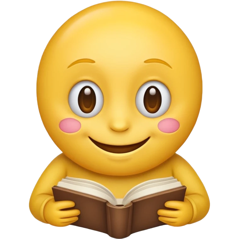 EMOJI AMARILLO LEYENDO UN LIBRO emoji