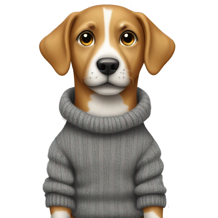 Hund mit Pullover  emoji