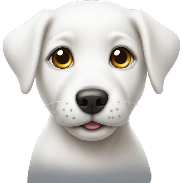 Cute white puppy emoji