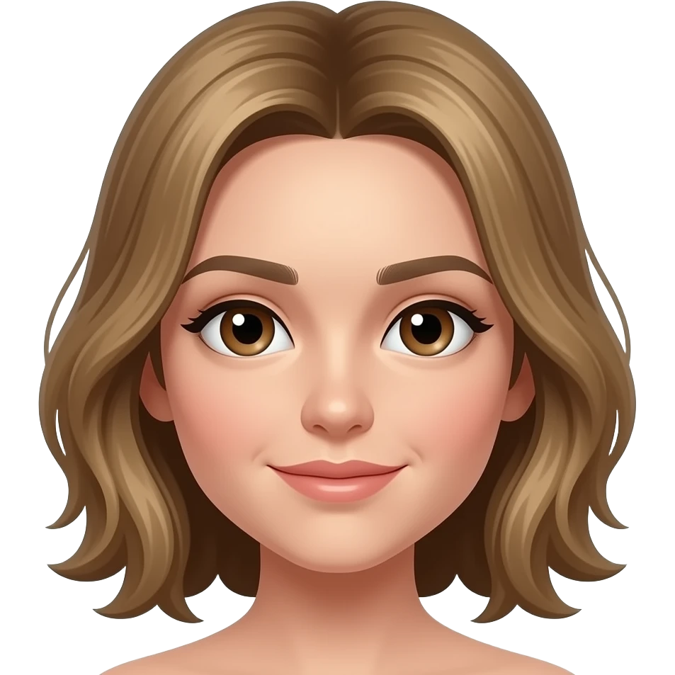 Braune Augen und dunkel blonde Haare emoji