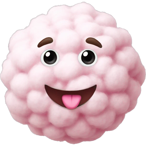 Pink cotton ball emoji