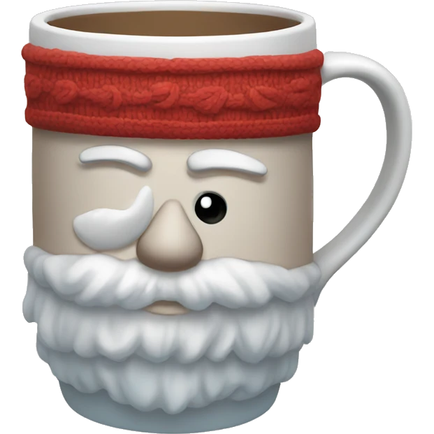Mug with winter details emoji