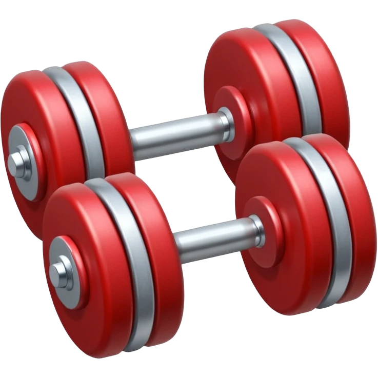 dumbbell with a small sparkle above it emoji